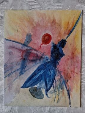 "Parisian Sunset": 8"x10" Hand Painted Original Gouache Art